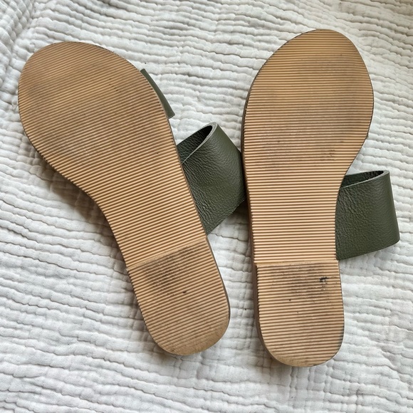 St. Agni | Army Olive Green Keiko Slide Sandals - Picture 5 of 7